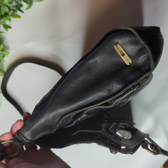 Lucky Brand black leather Abbey Road foldover bag - Picture 10 of 16